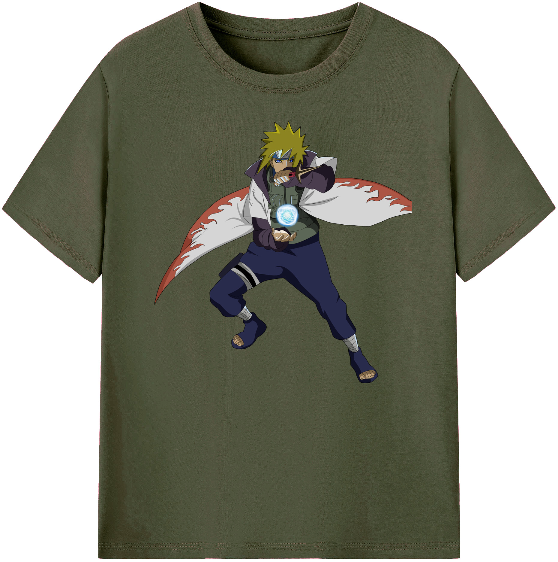（画像用） NARUTO -ナルト- 波風 ミナト Namikaze Minato 綿100％ メンズ半袖Tシャツ｜肌触りやわらか＆通気性